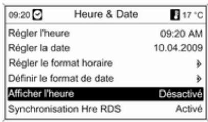 OPEL Mokka Phase 1 (2013-2016) Guide de l'infotainment - Activer ou désactiver une fonction - 1