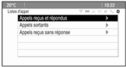 OPEL Mokka Phase 1 (2013-2016) Guide de l'infotainment - Listes d'appels - 1