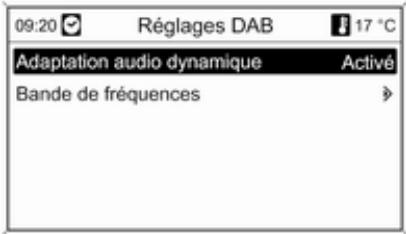 OPEL Mokka Phase 1 (2013-2016) Guide de l'infotainment - Configurer le DAB - 1