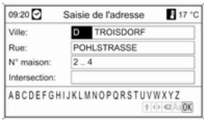 OPEL Mokka Phase 1 (2013-2016) Guide de l'infotainment - Saisie directe d'une adresse - 1