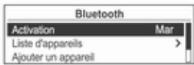 OPEL Mokka Phase 1 (2013-2016) Guide de l'infotainment - Menu Telephone Reglages Bluetooth - 3