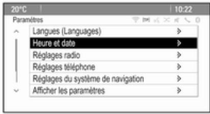 OPEL Mokka Phase 1 (2013-2016) Guide de l'infotainment - Réglages du système - 1