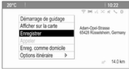 OPEL Mokka Phase 1 (2013-2016) Guide de l'infotainment - Enregistrement d'adresses dans le carnet d'adresses - 1