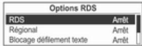 OPEL Mokka Phase 1 (2013-2016) Guide de l'infotainment - Activer / désactiver le RDS - 3