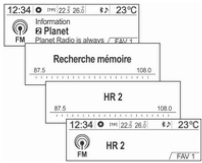 OPEL Mokka Phase 1 (2013-2016) Guide de l'infotainment - Écoute d'une station radio ou DAB - 2