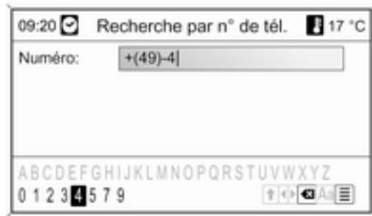OPEL Mokka Phase 1 (2013-2016) Guide de l'infotainment - Recherche par n° de tél. - 1