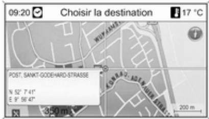 OPEL Mokka Phase 1 (2013-2016) Guide de l'infotainment - Sélection d'une destination sur la carte - 1