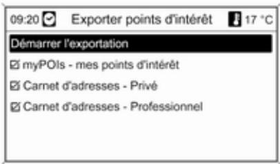 OPEL Mokka Phase 1 (2013-2016) Guide de l'infotainment - Exporter des données de points d'intérêt sur une clé USB - 1