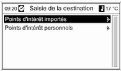 OPEL Mokka Phase 1 (2013-2016) Guide de l'infotainment - Sélection d'une adresse enregistrée dans la mémoire myPOls - 1