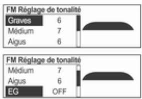 OPEL Mokka Phase 1 (2013-2016) Guide de l'infotainment - Paramètres de tonalité - 1
