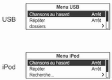 OPEL Mokka Phase 1 (2013-2016) Guide de l'infotainment - Lecture audio USB/iPod ou entrée AUX - 2