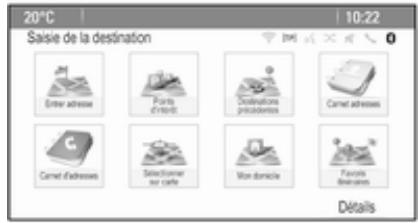 OPEL Mokka Phase 1 (2013-2016) Guide de l'infotainment - Saisie de la destination - 1