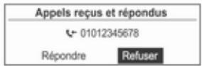 OPEL Mokka Phase 1 (2013-2016) Guide de l'infotainment - Prise d'appels - 1