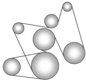 CHEVROLET Silverado (2012) - Disposition de la courroie d'entrainment - 2