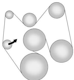 CHEVROLET Silverado (2012) - Disposition de la courroie d'entrainment - 1