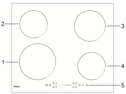 AMICA AI2527C - Utilisation des touches sensitives - 4