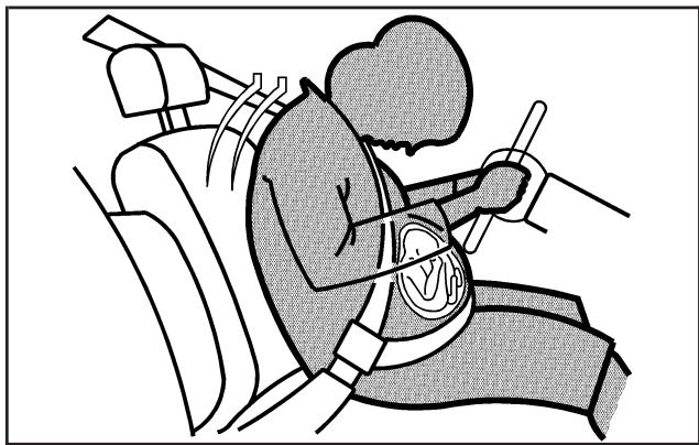 CADILLAC DTS (2008) - Utilisation de la ceinture de sécurité pendant la grossesse - 1