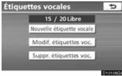 TOYOTA Venza (2010) - - Modification de l'étiquette vocale - 1