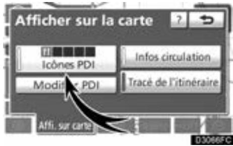 TOYOTA Venza (2010) - Lorsque le point d'intérêt désiré chevauche le curseur, effleurez la touche "Entrer ©". - 2