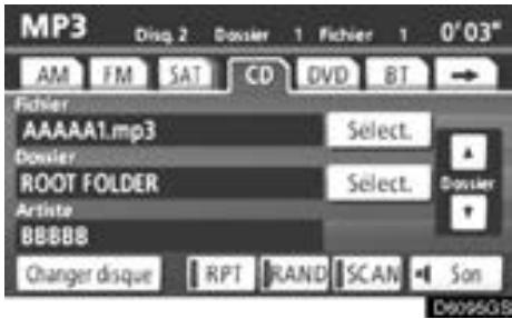 TOYOTA Venza (2010) - SELECTION D'UN FICHIER - 2