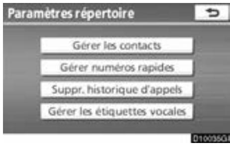 TOYOTA Venza (2010) - Effleurez la touche "Répertoire". - 1