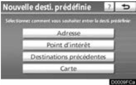 TOYOTA Venza (2010) - — Enregistrement des destinations prédéfinies - 4