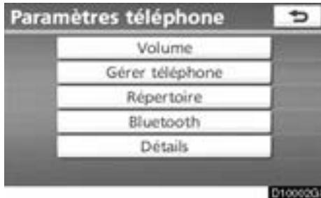 TOYOTA Venza (2010) - Paramètres du téléphone — - 3