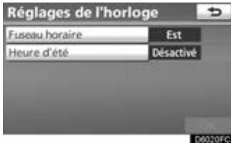 TOYOTA Venza (2010) - Réglages de l'horloge - 3