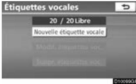 TOYOTA Venza (2010) - — Réglage de l'étiquette vocale - 7