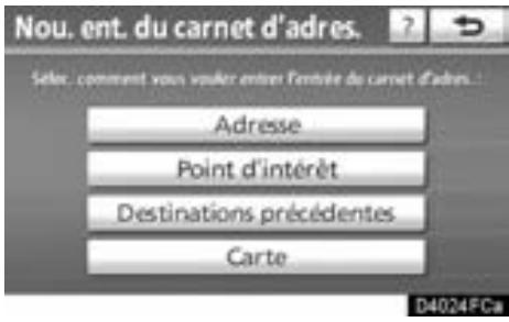 TOYOTA Venza (2010) - — Définition du "Carnet d'adresses" - 4
