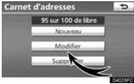 TOYOTA Venza (2010) - Modification des entrées du carnet d'adresses - 1