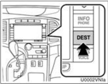TOYOTA Venza (2010) - — Enregistrement des destinations prédéfinies - 1
