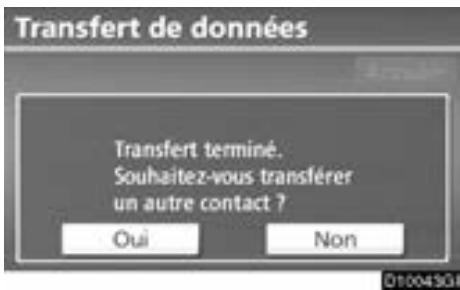 TOYOTA Venza (2010) - Si vous avez effleuré la touche "Ajouter des contacts": - 1