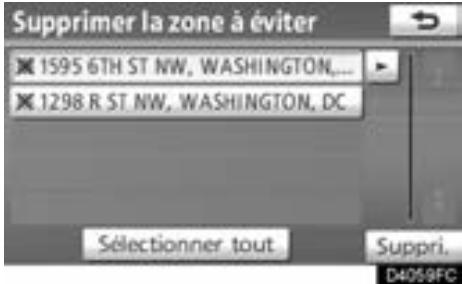 TOYOTA Venza (2010) - AFFICHAGE DU NOM DES ZONES À ÉVITER - 7