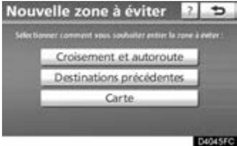 TOYOTA Venza (2010) - — Définition des “Zones à éviter” - 4