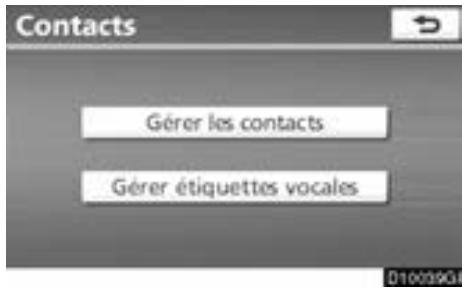 TOYOTA Venza (2010) - — Paramétrage de l'annuaire - 4