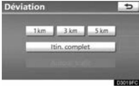 TOYOTA Venza (2010) - Effleurez la touche "Déviation". - 1