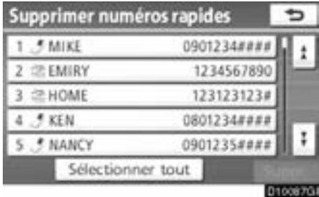 TOYOTA Venza (2010) - — Paramétrage des numérios de composition abrégée - 23