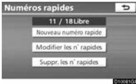 TOYOTA Venza (2010) - — Paramétrage des numérios de composition abrégée - 17