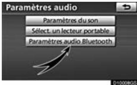 TOYOTA Venza (2010) - — Paramétrage du lecteur audio Bluetooth® - 1