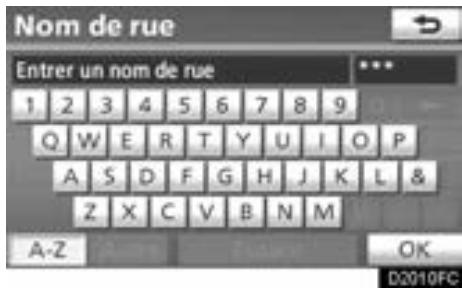 TOYOTA Venza (2010) - — Recherche de la destination par "Adresse" - 5