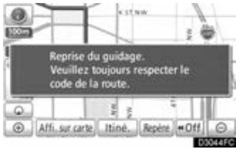 TOYOTA Venza (2010) - Effleurez la touche "Repren. le guida." - 1