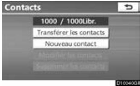 TOYOTA Venza (2010) - - Transfert d'un numéro de téléphone - 1
