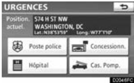 TOYOTA Venza (2010) - - Recherche de la destination par "Urgences" - 1
