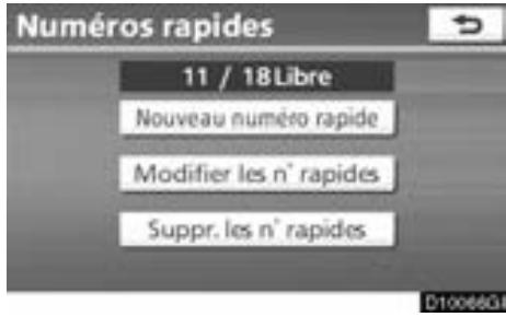 TOYOTA Venza (2010) - — Paramétrage des numérios de composition abrégée - 2