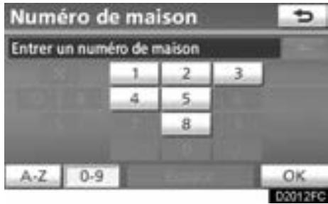 TOYOTA Venza (2010) - — Recherche de la destination par "Adresse" - 7