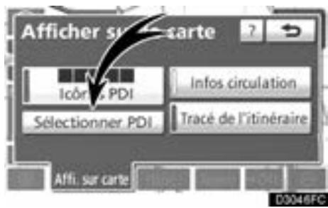 TOYOTA Venza (2010) - Effleurez la touche "Affi. sur carte". - 1