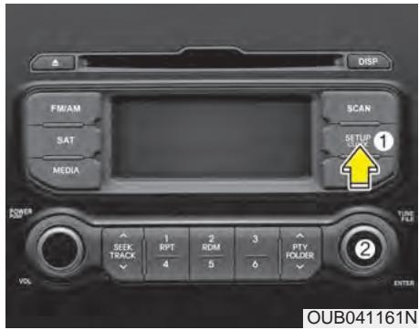 KIA Rio (2014) - Horloge numérique et calendrier (si équipé) - 1
