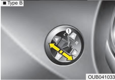 KIA Rio (2014) - Réglage du rétroviseur - 2