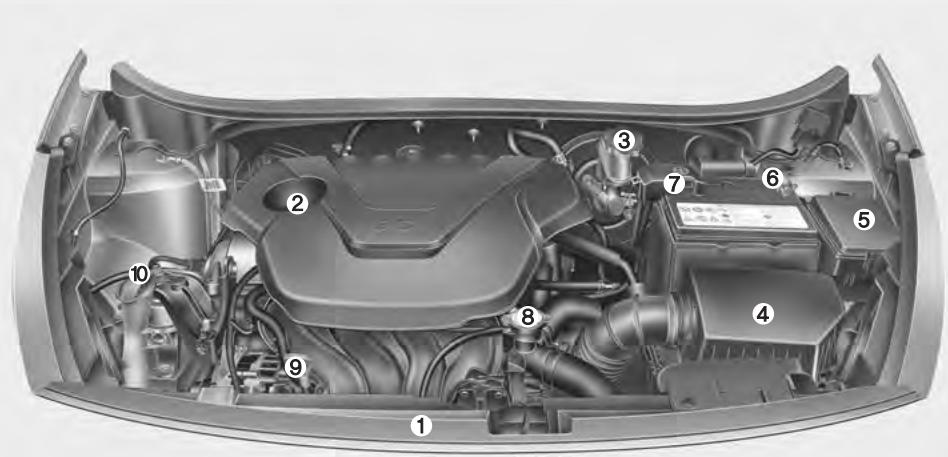 KIA Rio (2014) - COMPARTIMENT-MOTEUR - 1